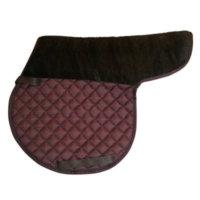Sela para cavalo castanha acolchoada e preta peluda