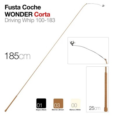 Fusta para carro WONDER Corta de 185 cm com pega texturizada de 25 cm e cordão na ponta