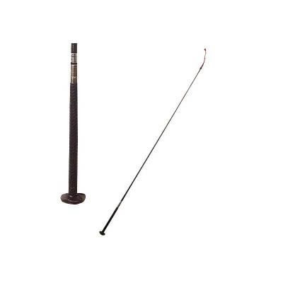 Vara de condução preta para equitação sobre fundo branco