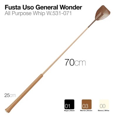Fusta all-purpose castanha com cabo longo e cabeça triangular
