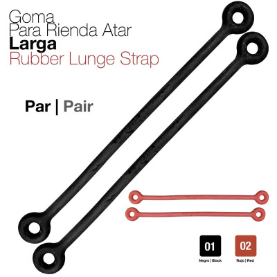 Gomas para rienda largas em preto e vermelho com orifícios circulares nas extremidades