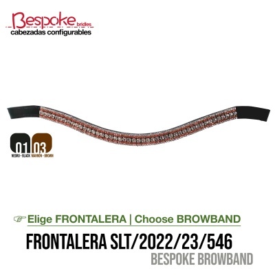 frontalera para cavalo castanho com strass e tecido preto nas extremidades