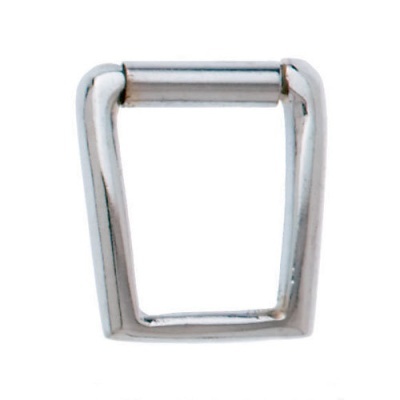 Argola metálica retangular de aço inoxidável com barra móvel