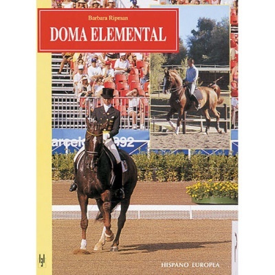 Capa de livro sobre doma de cavalos com cavaleiros num recinto de equitação