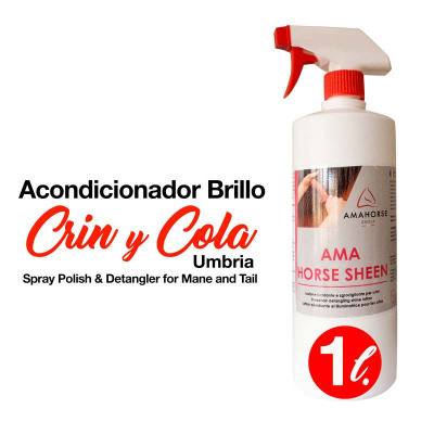Frasco de acondicionador para crina e cauda com pulverizador vermelho