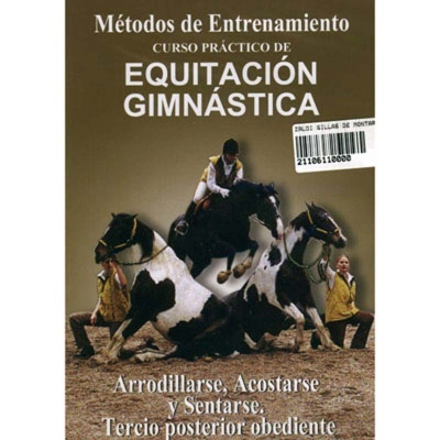 Capa do livro Métodos de Entrenamiento sobre equitação e ginástica com imagem de cavalos e cavaleiros