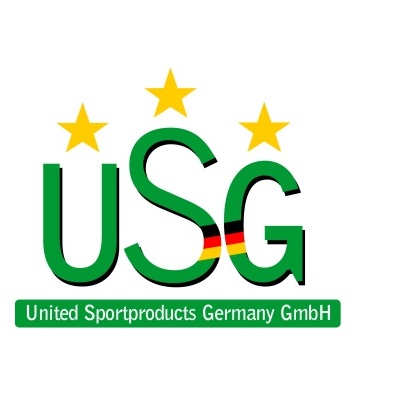 Logo USG com estrelas e texto United Sportproducts Germany GmbH