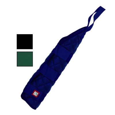 Estojo azul escuro acolchoado para taco de bilhar com tiras e fechos de velcro