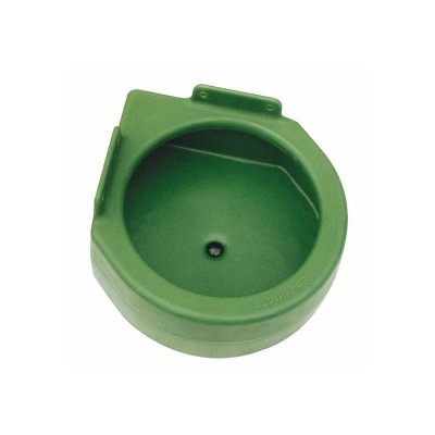 Comedouro ou bebedouro animal plástico verde redondo