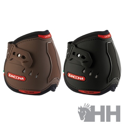 Conjunto de protetores para patas traseiras de cavalo castanho e preto ZANDONA