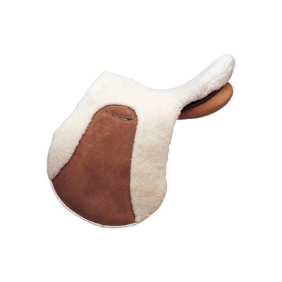 Sela de equitação bege e castanha com textura suave
