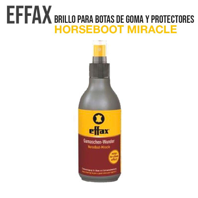 Frasco spray Effax para brilho de botas de borracha HorseBoot Miracle