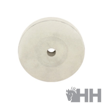 Roda de esmeril abrasiva branca com furo central