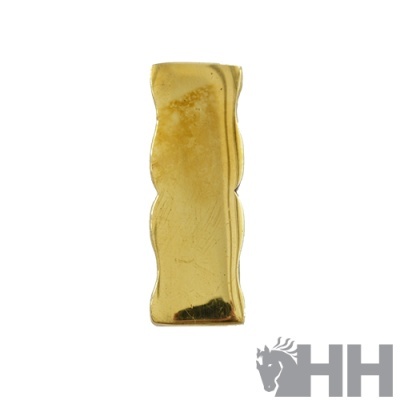 Clip metálico dourado com design ondulado