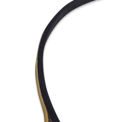 Arco flexível amarelo e preto com textura suave