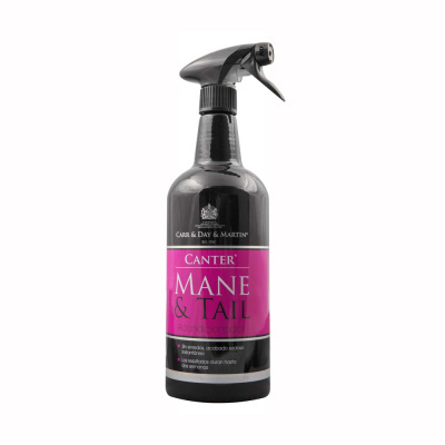 Frasco de spray preto com etiqueta rosa de acondicionador