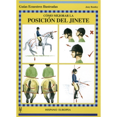 Capa do livro com ilustrações de técnicas de equitação e texto em espanhol.