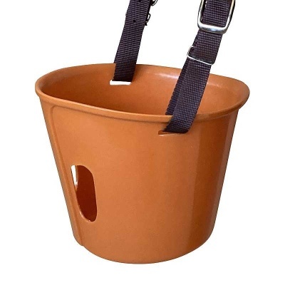 Vaso pendurado castanho com cintas pretas ajustáveis para plantas