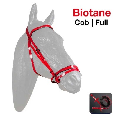 Cabeça de cavalo cinzenta com peitoral vermelha Biotane Cob Full