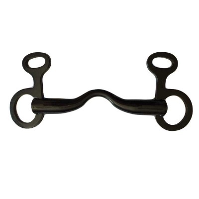 Bridão metálico preto com formato curvo e várias argolas