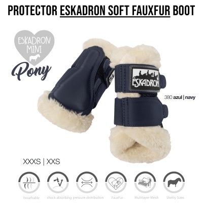 Protetores Eskadron Soft Fauxfur Boot azul navy com interior em pelúcia sintética