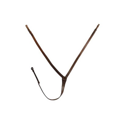 Peitoral em pele bege com correias ajustáveis em forma de Y