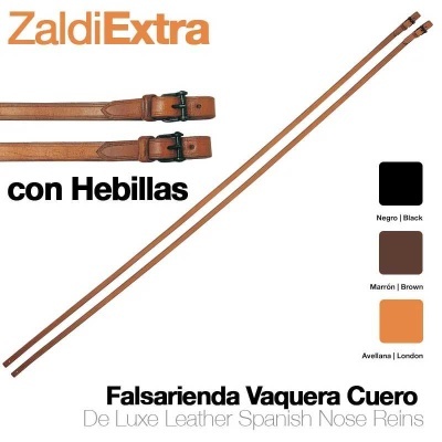 Rédeas de couro com fivela em três cores diferentes