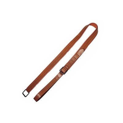 Cinto castanho de couro com fivela preta