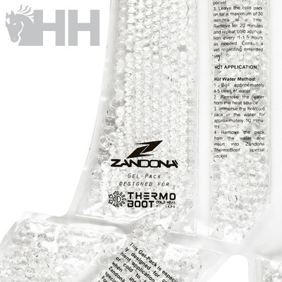 Pacote de gel transparente com esferas pequenas e texto impresso