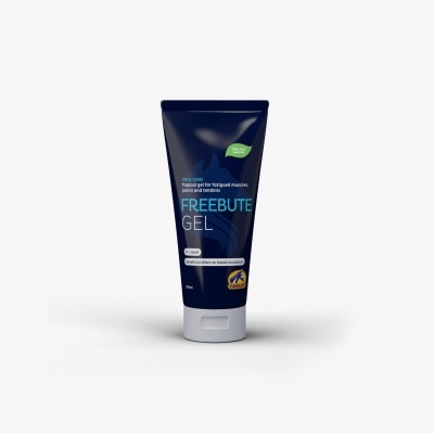 Tubo azul escuro de gel Freebute com tampa branca