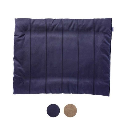 Almofada azul escura para animal de estimação com textura acolchoada