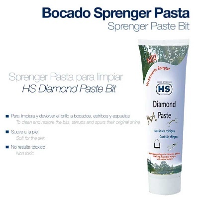 Tubo branco de pasta Sprenger HS Diamond Paste Bit para limpeza e brilho