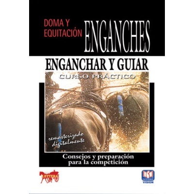Capa de livro sobre enganches com imagem de carruagens puxadas por cavalos