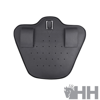 Protector de montar preto em pele sintética com fivela