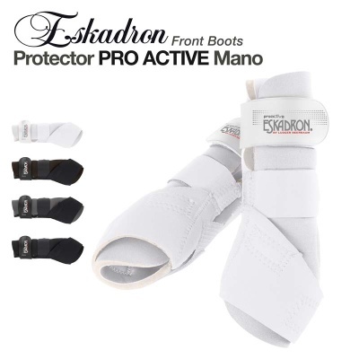 Botas de proteção frontais Eskadron branco e preto com velcro
