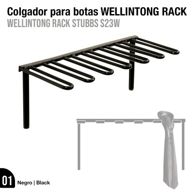 Colgador para botas preto de metal com várias barras paralelas