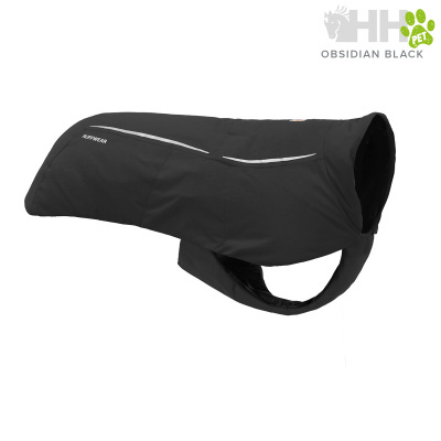 Casaco para cão preto com fitas refletoras da marca RUFFWEAR