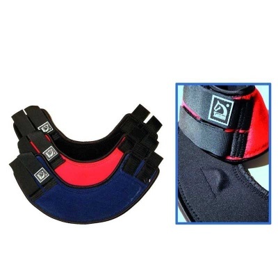 Pesos para tornozelo em neopreno preto, vermelho e azul com fecho de velcro