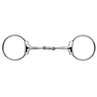 Freio metálico de anel para cavalo prateado