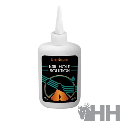Cola Nail Hole Solution Kerckhaert em embalagem branca com tampa de bico aplicador