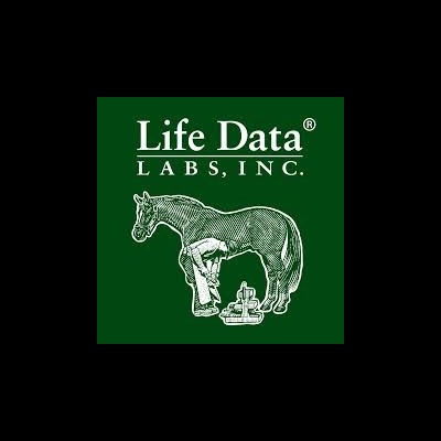 Logótipo verde com texto branco e ilustração de cavalo com suporte na perna