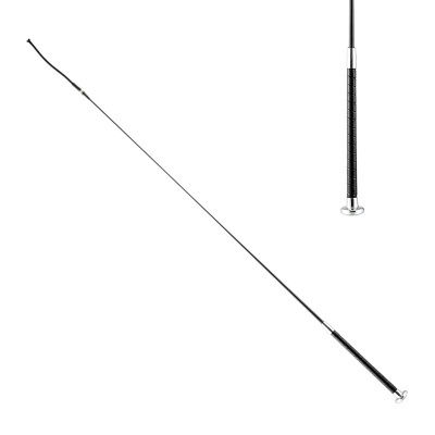 Vareta para equitação com cabo preto e haste fina