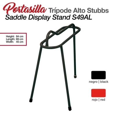Suporte para sela tripé metálico preto Stubbs