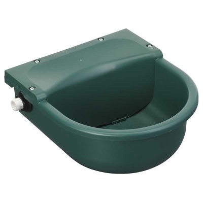 Comedouro automático verde para animais com conexão lateral