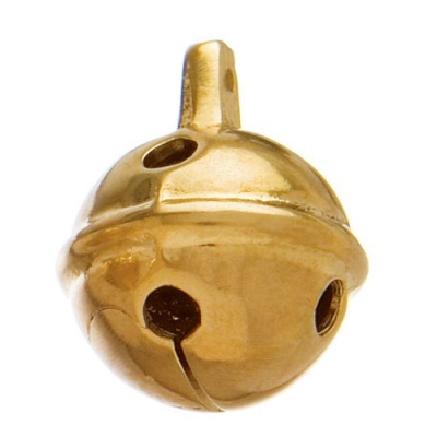 Guizo metálico dourado com argola para pendurar