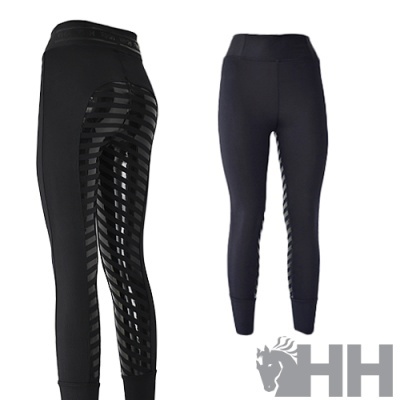 Calças justas pretas com listras translúcidas laterais