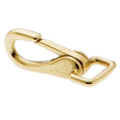 Encaixe giratório metálico dourado em gancho com argola