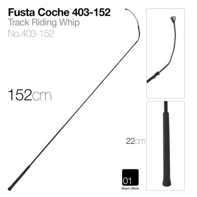 Chicote para equitação preto Fusta Coche 403-152, 152 cm