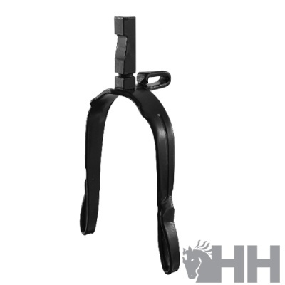 Espora metálica preta com alça quadrada