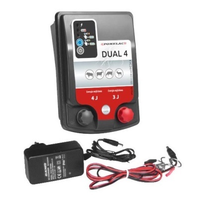 Carregador de cerca elétrica postalac DUAL 4 com acessórios